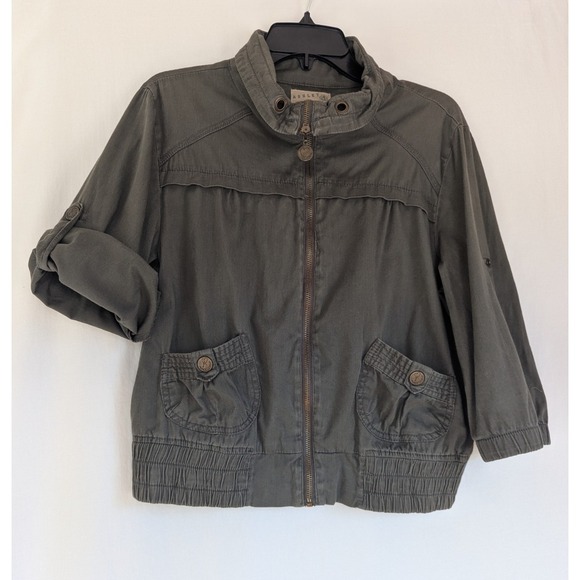 VTG Ashley Utility Jacket Teens Sz XL Outerwear International Lightweight Khaki - Picture 3 of 9